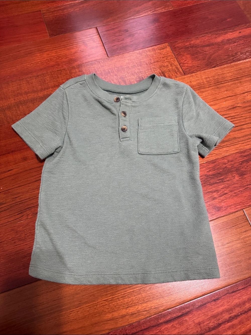 Old Navy Olive Green Short Sleeve Henley with Pocket